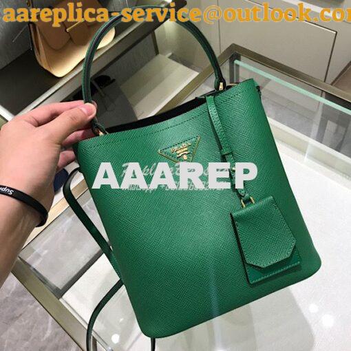 Replica Prada Double Medium Saffiano Leather Bag 1ba212 Green