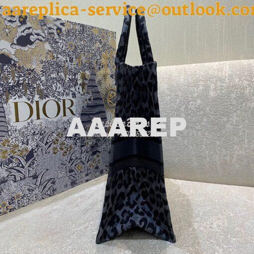 Replica Dior Book Tote bag in Gray Mizza Embroidery 4