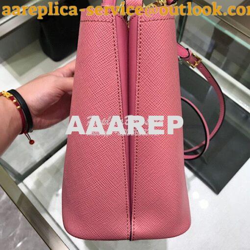 Replica Prada Double Medium Saffiano Leather Bag 1ba212 coral 4