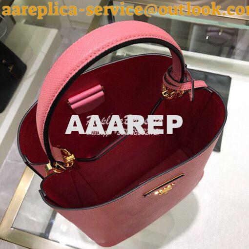 Replica Prada Double Medium Saffiano Leather Bag 1ba212 coral 5