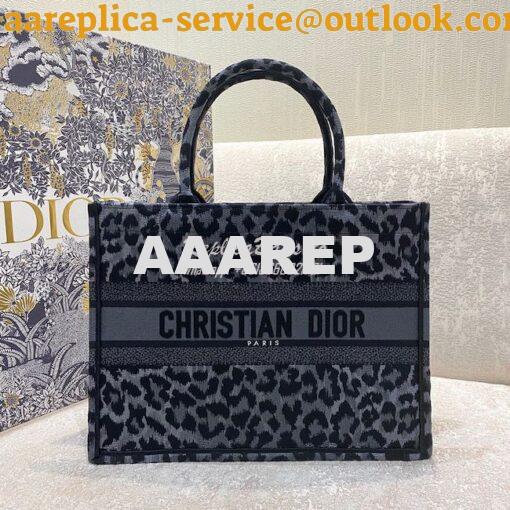 Replica Dior Book Tote bag in Gray Mizza Embroidery 9