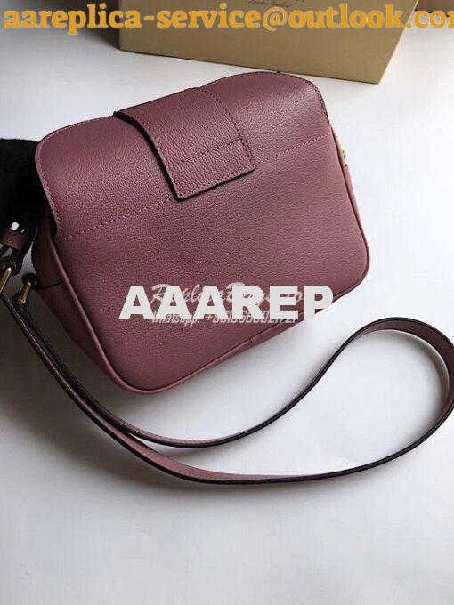 Replica Burberry The Small Buckle Crossbody Bag in Leather Dusty Pink 8