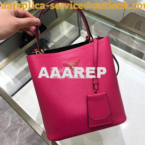 Replica Prada Double Medium Saffiano Leather Bag 1ba212 Rosy