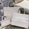 Replica Dior Book Tote bag in Rose Des Vents Toile de Jouy Embroidery 17