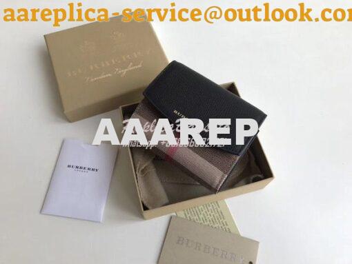 Replica Burberry Luna House Check Canvas and Leather Flap Compact Wall 11