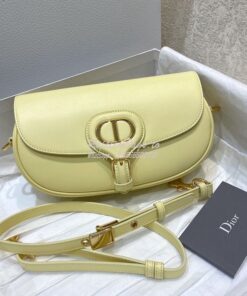 Replica Dior Bobby East-West Bag Pale Yellow Box Calfskin M9327