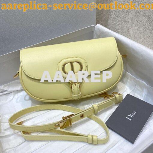 Replica Dior Bobby East-West Bag Pale Yellow Box Calfskin M9327