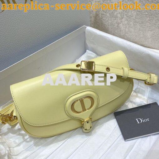 Replica Dior Bobby East-West Bag Pale Yellow Box Calfskin M9327 2