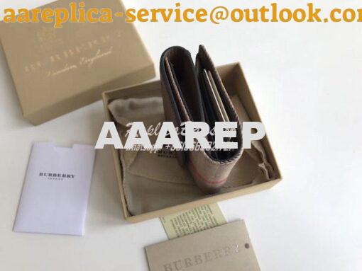 Replica Burberry Luna House Check Canvas and Leather Flap Compact Wall 19