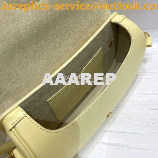 Replica Dior Bobby East-West Bag Pale Yellow Box Calfskin M9327 7