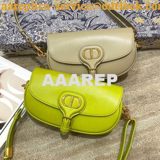 Replica Dior Bobby East-West Bag Lime Box Calfskin M9327 2