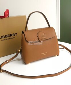 Replica Burberry Grainy Leather and House Check Tote Bag Caramel