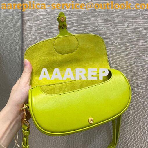 Replica Dior Bobby East-West Bag Lime Box Calfskin M9327 8