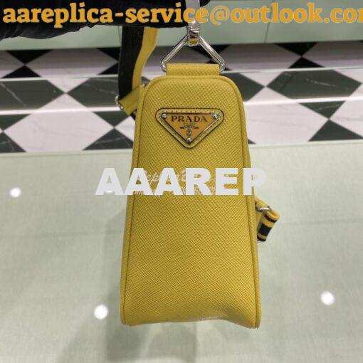 Replica Saffiano Prada Triangle bag 2VH155 Yellow 6