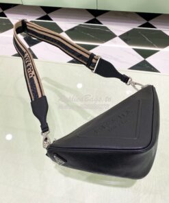 Replica Saffiano Prada Triangle bag 2VH155 Black