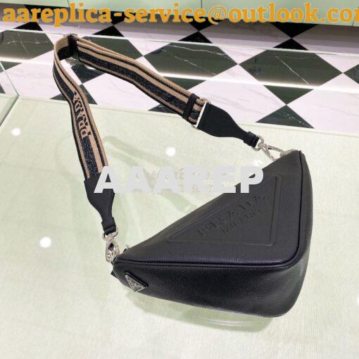 Replica Saffiano Prada Triangle bag 2VH155 Black