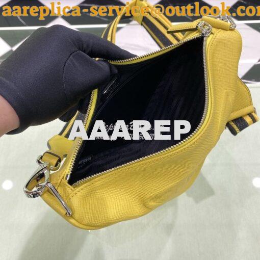 Replica Saffiano Prada Triangle bag 2VH155 Yellow 9