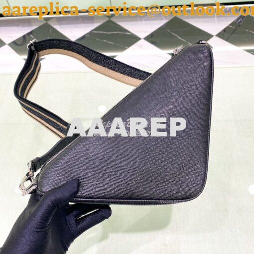 Replica Saffiano Prada Triangle bag 2VH155 Black 9