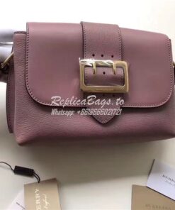 Replica  Burberry The Buckle Crossbody Bag in Dusty Pink Leather 40494