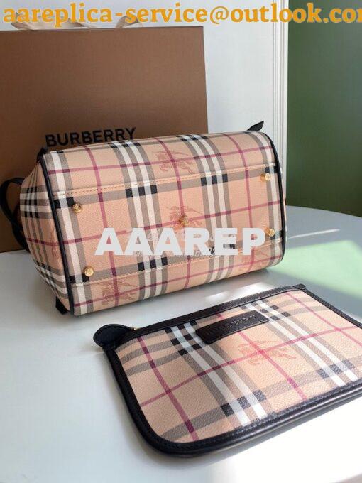 Replica Burberry The Small Canter In Haymarket Check 2 in 1 Black 9