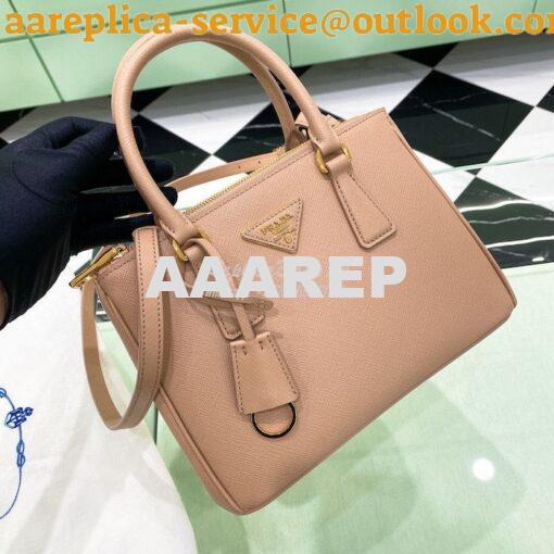 Replica Prada Galleria Saffiano leather small bag 1BA896 Powder Pink