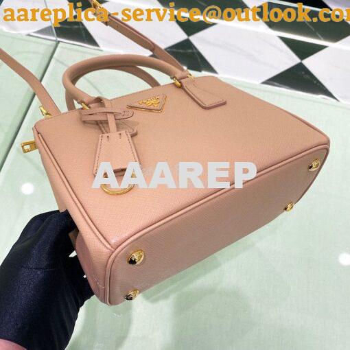 Replica Prada Galleria Saffiano leather small bag 1BA896 Powder Pink 7