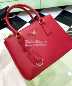 Replica Prada Galleria Saffiano leather small bag 1BA896 Fiery Red