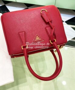 Replica Prada Galleria Saffiano leather small bag 1BA896 Fiery Red 2