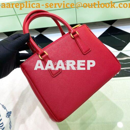 Replica Prada Galleria Saffiano leather small bag 1BA896 Fiery Red 4