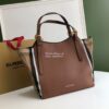 Replica Burberry The Small Canter in Leather and House Check Black 11