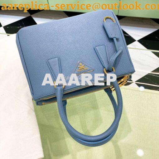 Replica Prada Galleria Saffiano leather small bag 1BA896 Celeste 6