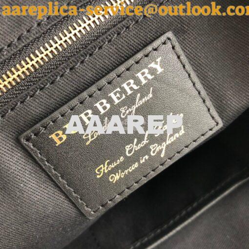 Replica Burberry The Small Canter in Leather and House Check Black 7