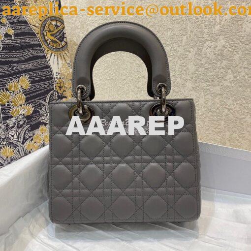 Replica Lady Dior My ABCdior Bag Steel Grey Cannage Lambskin with Ruth 8