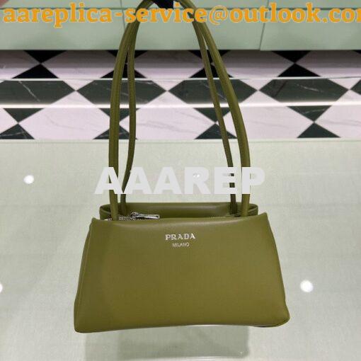 Replica Prada Small Leather Bag 1BA368 Green 2