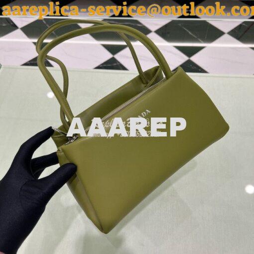 Replica Prada Small Leather Bag 1BA368 Green 3