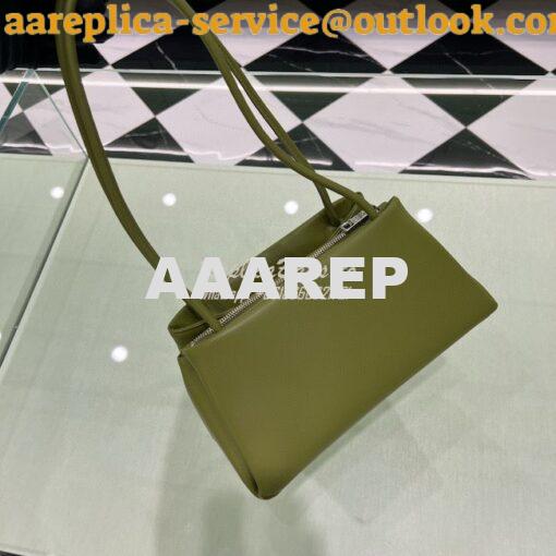 Replica Prada Small Leather Bag 1BA368 Green 7