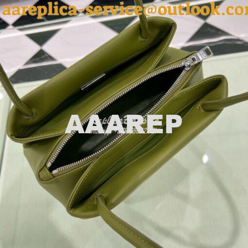 Replica Prada Small Leather Bag 1BA368 Green 9