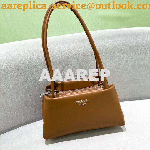 Replica Prada Small Leather Bag 1BA368 Brown