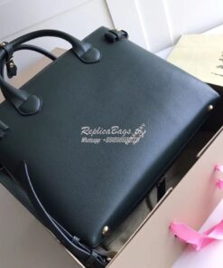 Replica Burberry The Small Banner in Leather and House Check Green