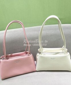 Replica Prada Small Leather Bag 1BA368 Alabaster Pink