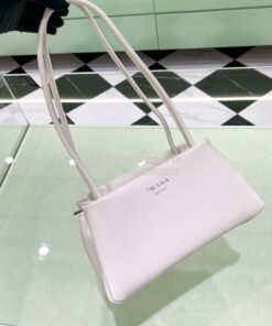 Replica Prada Small Leather Bag 1BA368 White 2