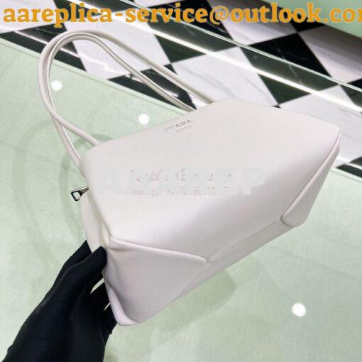 Replica Prada Small Leather Bag 1BA368 White 7