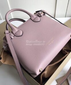 Replica Burberry The Small Banner in Leather and House Check Pale Orch