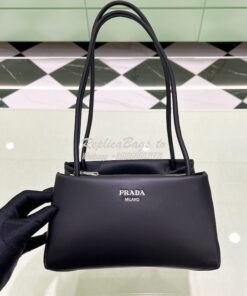 Replica Prada Small Leather Bag 1BA368 Black