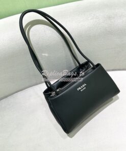 Replica Prada Small Leather Bag 1BA368 Black 2