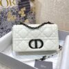 Replica Dior Medium Caro Bag Steel Grey Quilted Macrocannage Calfskin 10