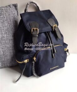 Replica Burberry The Rucksack backpack in dark blue Technical Nylon an