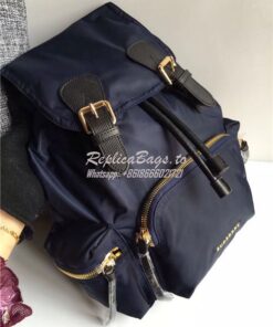 Replica Burberry The Rucksack backpack in dark blue Technical Nylon an 2