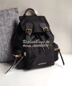 Replica Burberry The  Rucksack backpack in black Technical Nylon and L