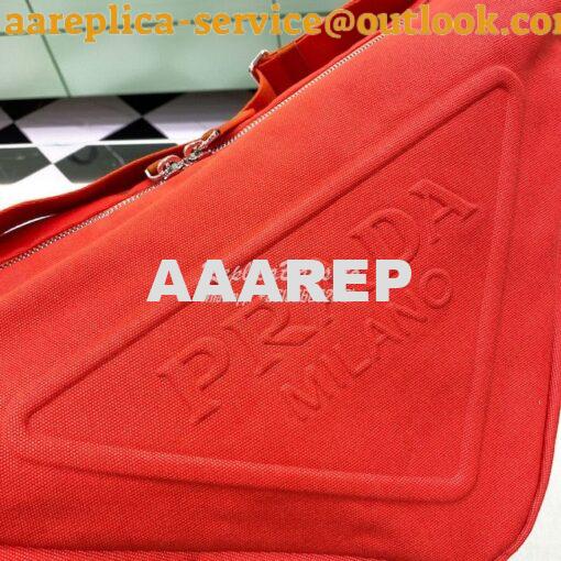 Replica Canvas Prada Triangle Bag 2VY007 Orange 7